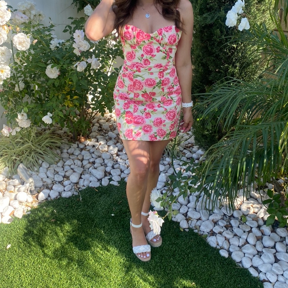 Zara floral corset style dress